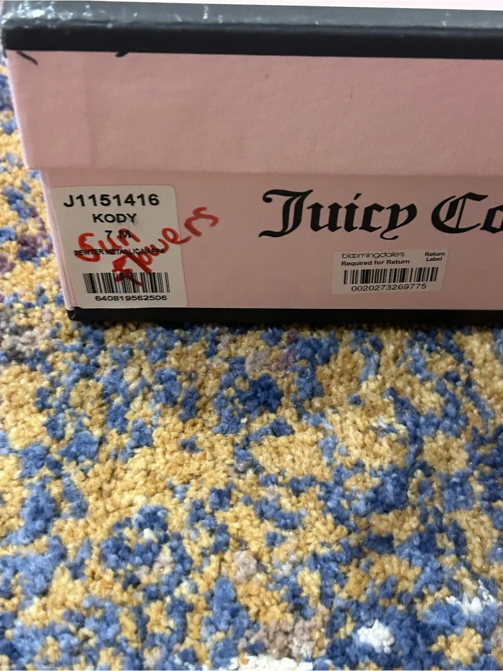 Juicy Couture Yellow Studded T-Strap Slingback Sandals